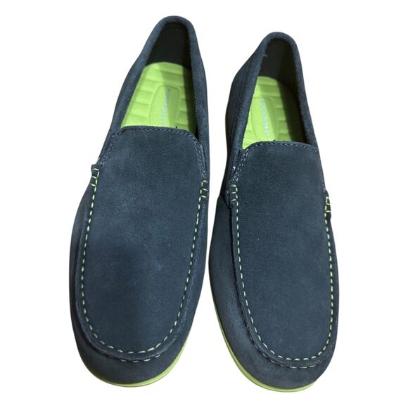 Rockport Malcom Venetian Dark Grey/Green Loafer Men’s Size 7M - Picture 2 of 10